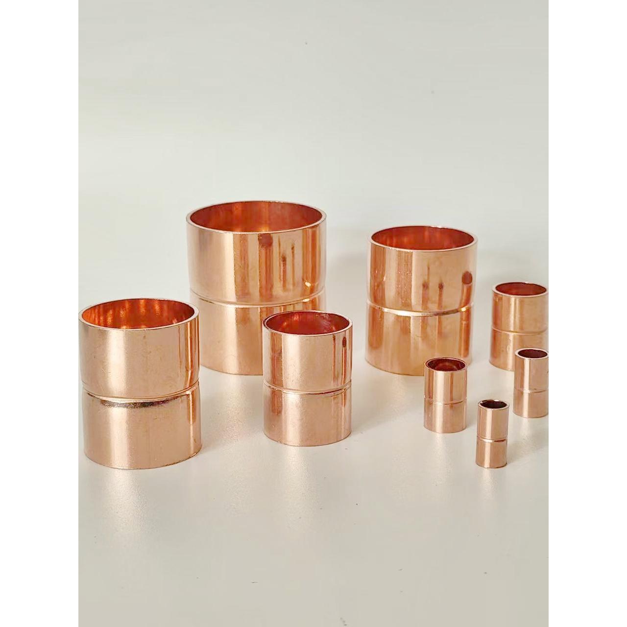 紫铜等径直接双接头承口焊接耐压加厚内径6.35mm-108各种规格现货