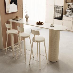 轻奢岩板吧台桌家用客厅厨房边隔断吧台阳台靠墙垭口小户型高脚桌