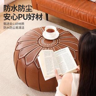 摩洛哥坐墩子打坐冥想坐垫家用榻榻米客厅垫子懒人圆形蒲团坐垫套