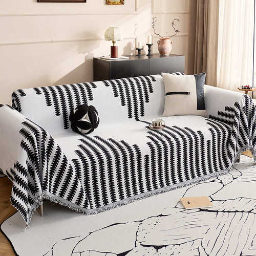 北欧简约高级感四季通用沙发盖布雪尼尔防猫抓沙发巾沙发套沙发毯