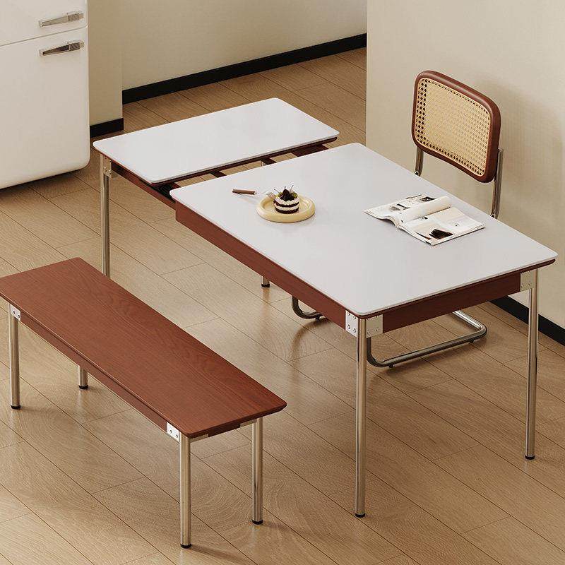 北欧日式多功能伸缩岩板餐桌实木可折叠小户型饭桌餐桌椅组合,住宅家具,岩板餐桌,淘宝优惠券,粉丝福利购,淘宝优惠卷