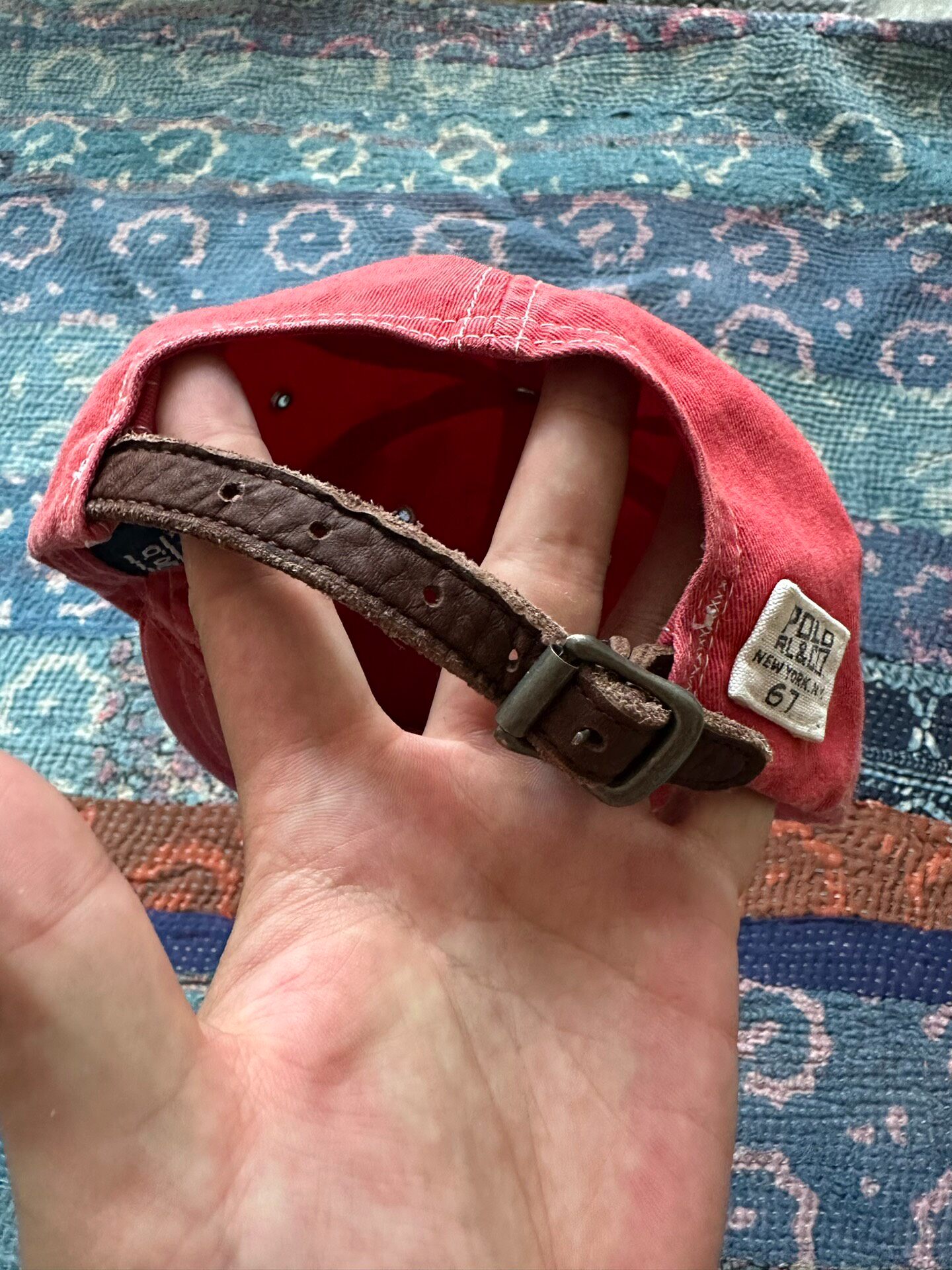 Polo Ralph Lauren RL Washed Distressed Cap — detail