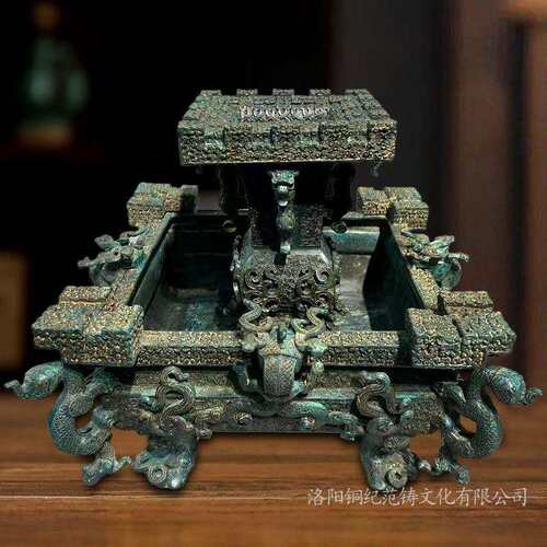 【战国风格】曾侯乙方尊盘 青铜器仿古摆件 收藏级高精度复刻