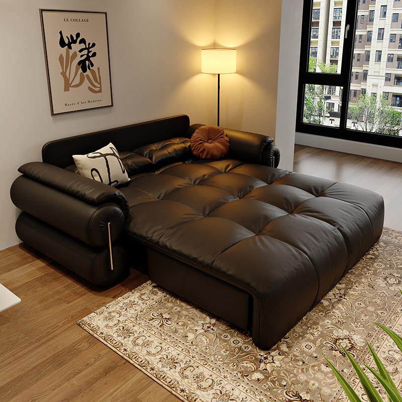 覆古猫爪皮电动智能沙发床两用储物单双人客厅卧室2024新款布艺