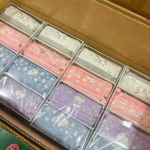 摩笔袋9378獭托547托三拉链克方海形笔袋文学生桌面具收纳帆布笔