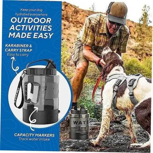 2.2L Dog Water Bottle Large Capacity Drinking Bowl,Outdoor W