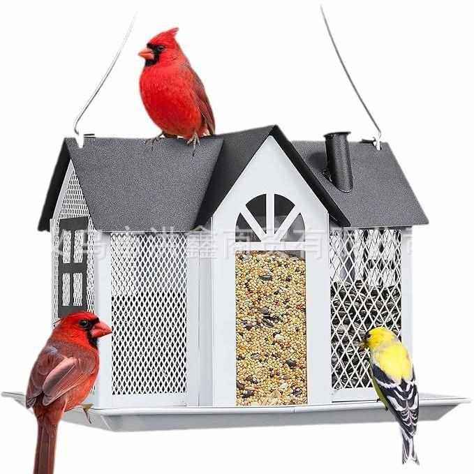新款创意秋千房屋喂鸟器金属庭院蜂鸟松鼠喂食器户外悬挂装饰,宠物/宠物食品及用品,鸟笼,淘宝优惠券,粉丝福利购,淘宝优惠卷
