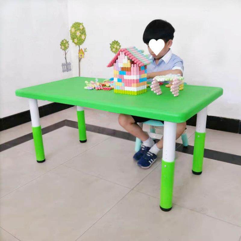 幼儿园桌子儿童塑料桌六人长方桌儿童学习桌可升降