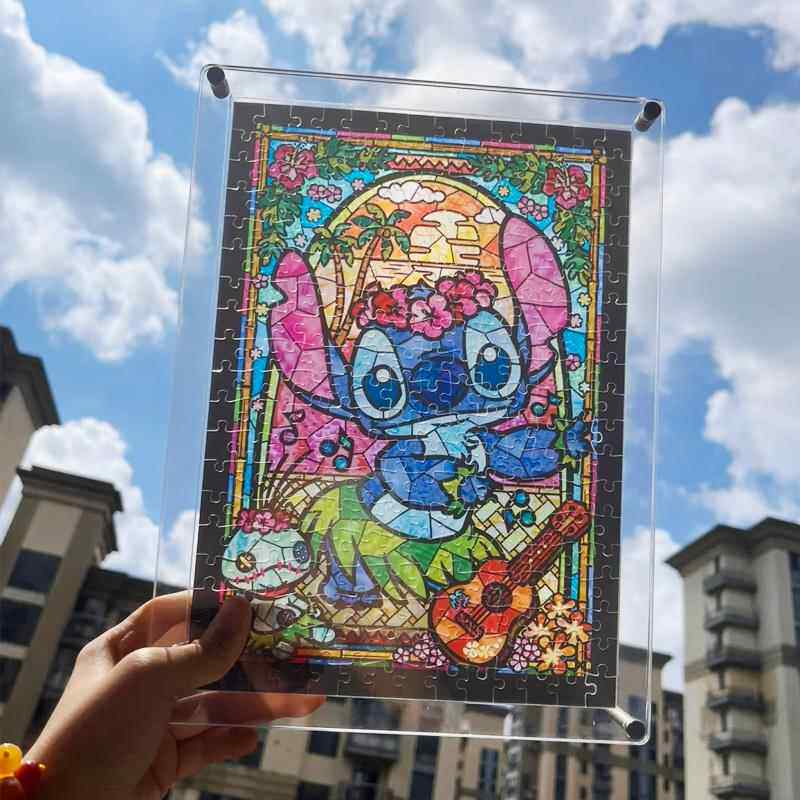 压克力拼图相框平图透明ensky砌图裱1000块500片30070x50裱画 画