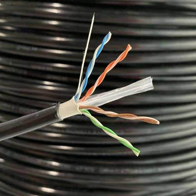 户外六类室外网线 防水防嗮CAT6非屏蔽室外网络线 家用高速宽带线