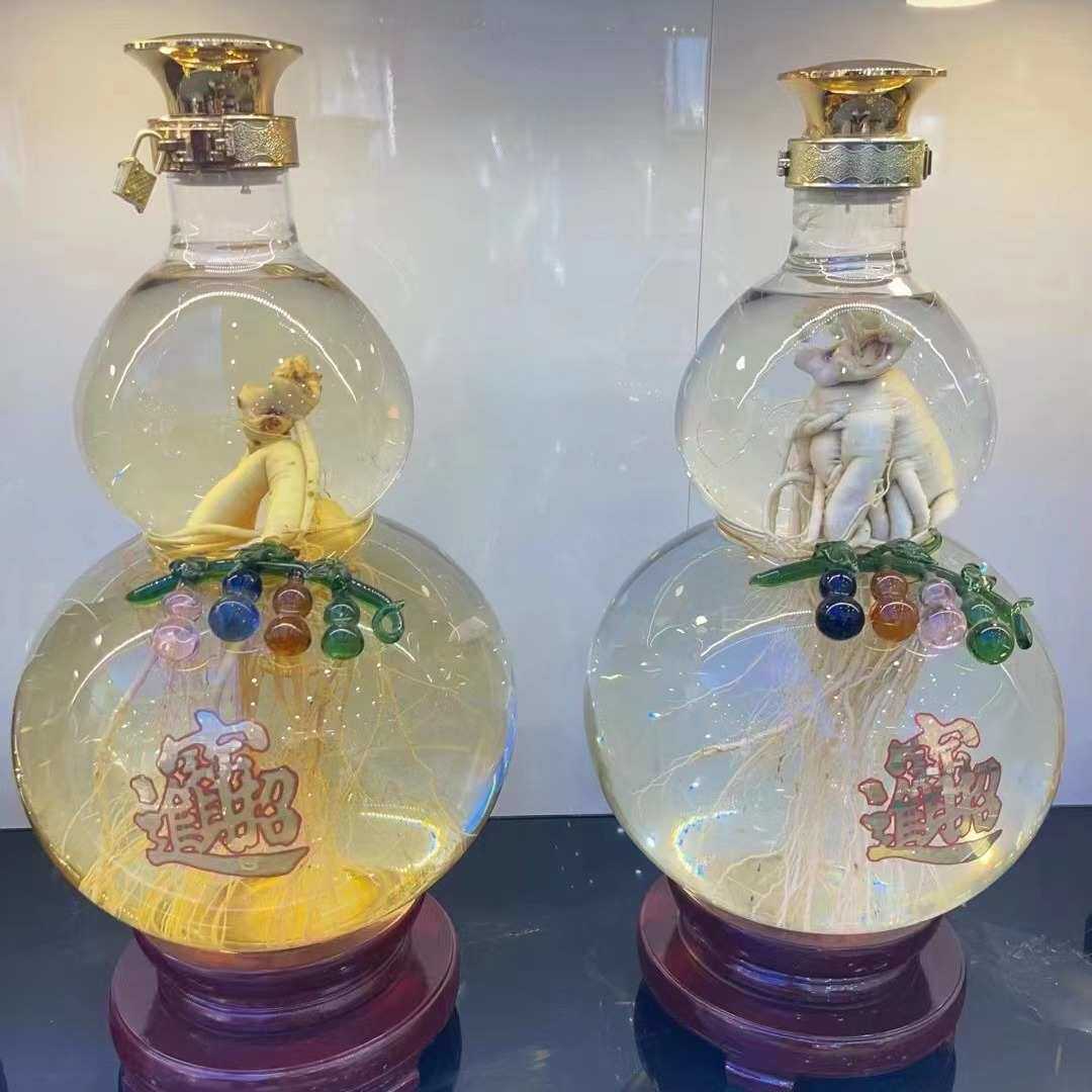 高硼硅玻璃泡酒瓶10斤家用摆件造型创意工艺品空瓶葫芦泡酒瓶