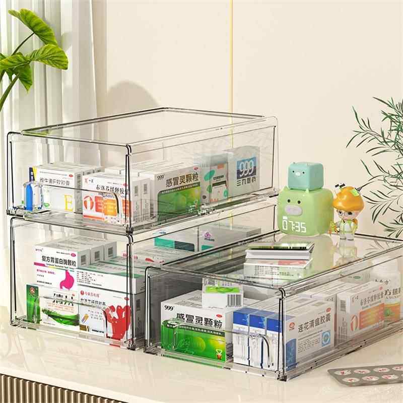 药箱家庭装抽屉式家用收纳柜药品整理箱大容量多层医药应急医疗盒