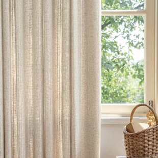 日式 遮阳绍兴柯桥厂家 亚麻风窗帘透光卧室客厅半遮光简约现代法式