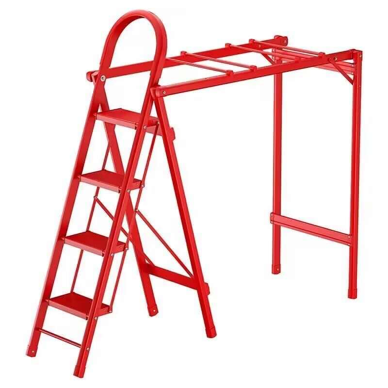 羽珍家用梯子折叠晾晒架两用室内安全多功能人字梯铝合金伸缩楼梯