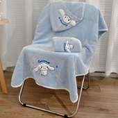 玉桂狗浴巾套装 女可爱不掉毛珊瑚绒洗澡毛巾可穿可裹吸水速干裹巾