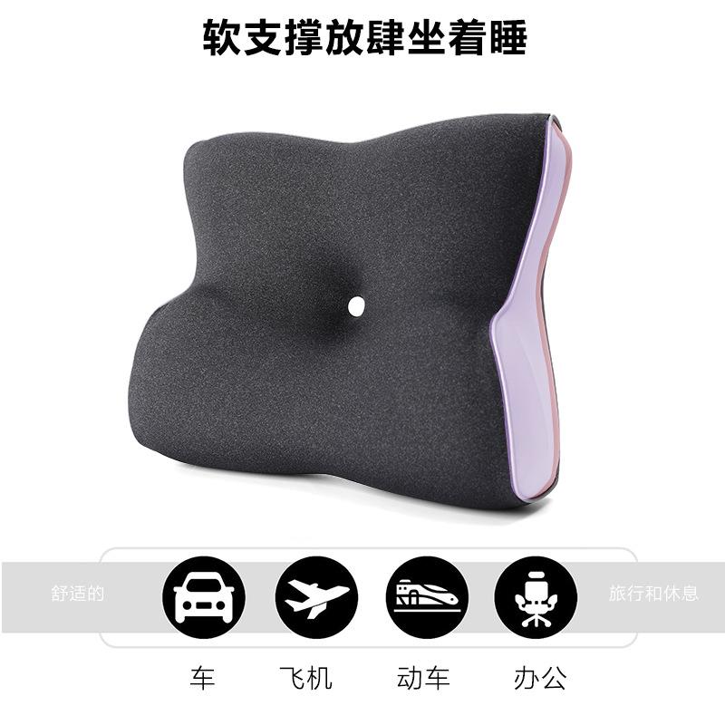 跨境便携汽车头枕颈枕车载靠枕记忆棉慢回弹舒适亚马逊飞机枕头