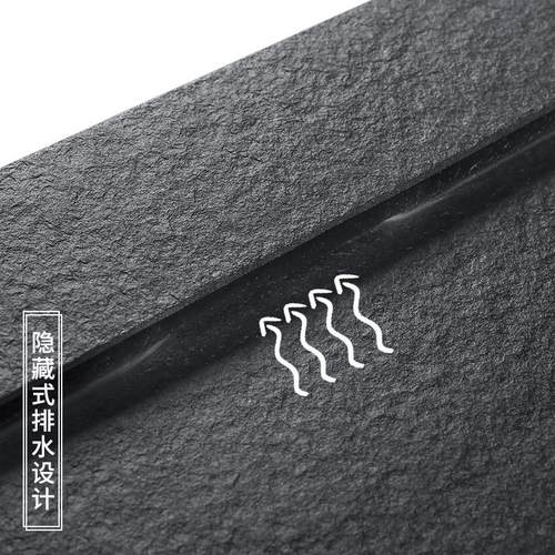 天然乌金石茶盘套装整块石头茶台简约办公家用大小号茶盘现货批发