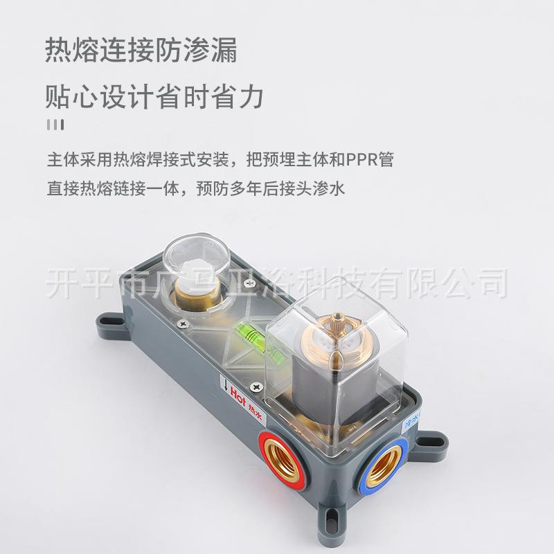 新款直销入墙式面盆暗装嵌入式冷热水龙头洗手盆全铜拉丝金色台面