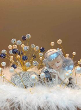 S152树8H海洋女高挡镶钻摆件汽车中控神台摆件装脂饰车