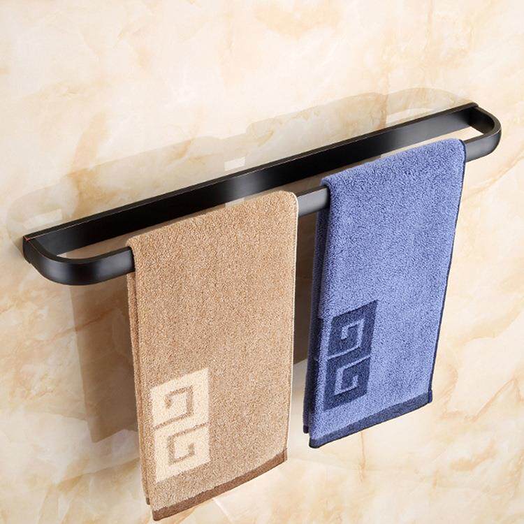圣瑞佳 欧式黑古铜浴室五金挂件 黑色浴巾架置物架毛巾挂架套装