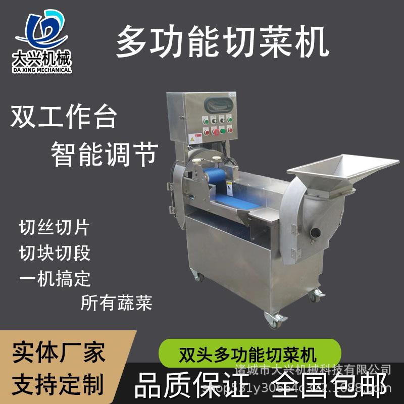 小型胡萝卜切丁设备双头全自动西葫芦切片机变频调速包菜切丝机