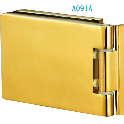 淋浴房靠墙内开玻璃铰链合页铜材不锈钢墙夹玻璃门配件高承重