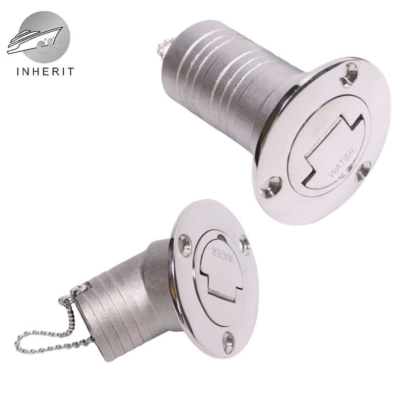 特殊加油口升级款油舱盖 不锈钢316注水口 翻盖弯管游艇油箱体