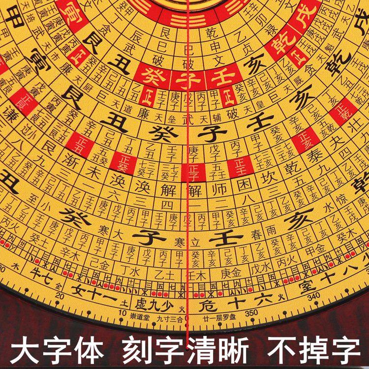 崇道堂杨公三合罗盘初学3寸5寸6寸8寸10寸高精度专业风水罗盘指南