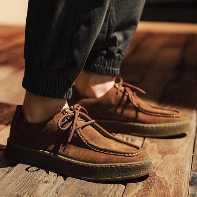 翻毛板鞋英伦风帅气男鞋 Men sneakers suede British wind shoes