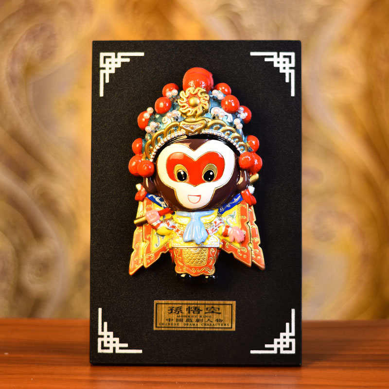 精品京剧卡通娃娃脸谱面具挂件三国人物摆件工艺品中国特色礼品送