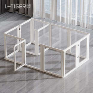 宠物围栏亚克力透明狗围栏75cm加高款 室内家用栅栏自由组合狗笼子