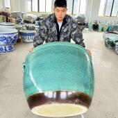 景德镇陶瓷庭院门海纯色大缸户外种树荷花睡莲招财水缸特大号鱼缸