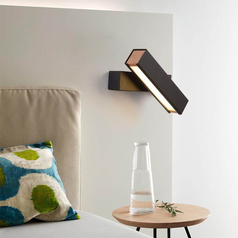 壁灯卧室床头简约现代创意过道客厅灯具北欧酒店旋转书房阅读壁灯