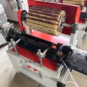 鑫业机械竹木盖抛光机全自动异形抛光工艺品圆弧边打磨抛光砂光机
