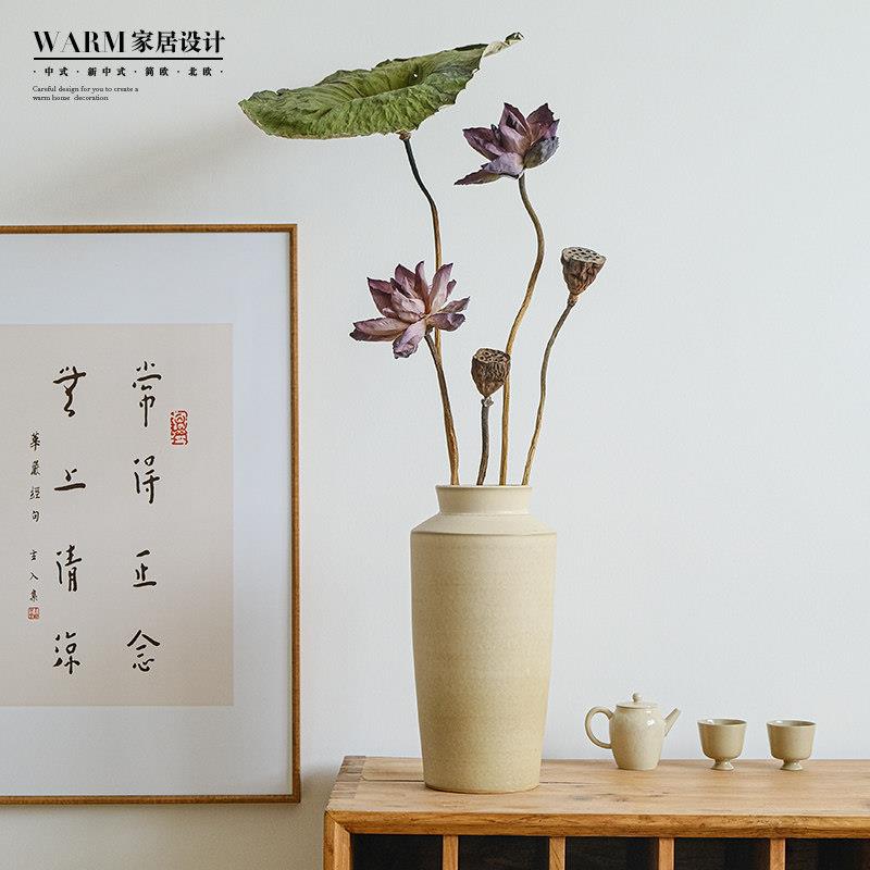 天然莲蓬干 干燥花真花风干 干荷叶荷花花束客厅摆设高级感新中式