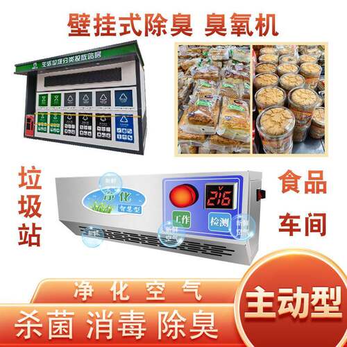 壁挂式臭氧产生器垃圾房岗亭空气杀菌消毒除臭食品厂食堂消毒机