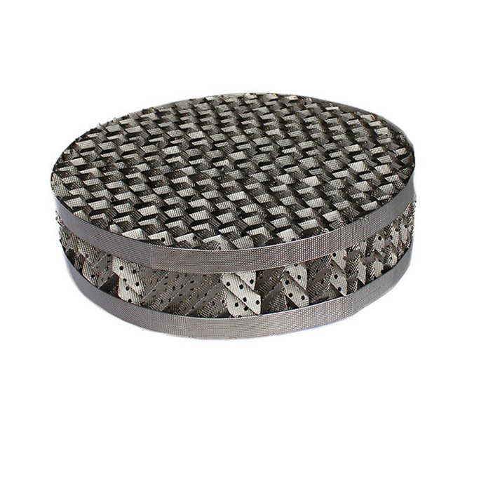 定制波纹填料不锈钢金属规整填料塔内件250/500/700孔板波纹填料