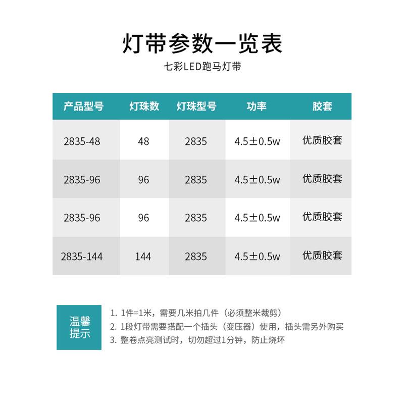 跑马灯彩饰变七色外led流水灯带条户JX-PM-00防水霓虹闪光装室外