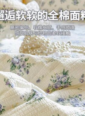泡泡花棉边床0笠单件床裙22SX2024086款学生防尘隔脏床垫保护套罩