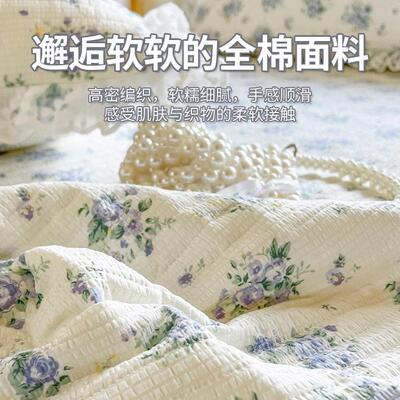 泡泡花棉边床0笠单件床裙22SX2024086款学生防尘隔脏床垫保护套罩