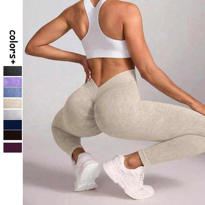 新款磨砂水洗V腰螺纹瑜伽裤高腰提臀户外运动收腹高弹健身裤训练,运动/瑜伽/健身/球迷用品,瑜伽长裤,淘宝优惠券,粉丝福利购,淘宝优惠卷