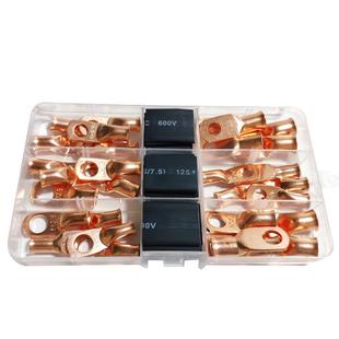 美规AWG铜管接线端子铜鼻子盒装 铜线耳窥口紫铜接线端子