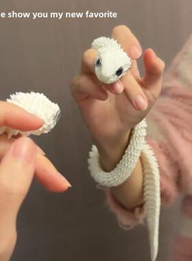 3D打印夜光蛇梯度水晶毒蛇全关节可移动人造动物新蛇创意桌面饰品