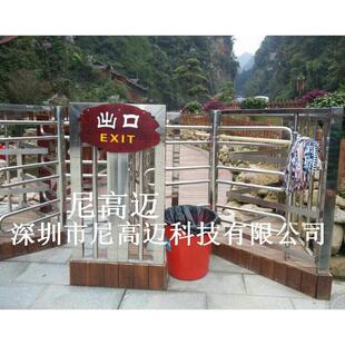 景区出口无人值守全高旋转门 海洋公园单向出口转闸门 出入口机