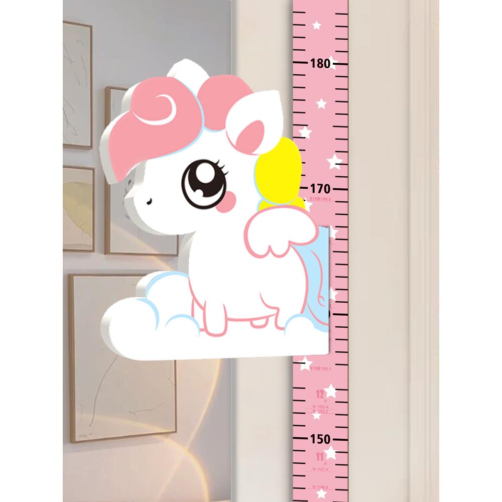 儿童身高墙贴3d立体家用宝宝量身高贴纸卡通磁性测量仪尺升高墙纸