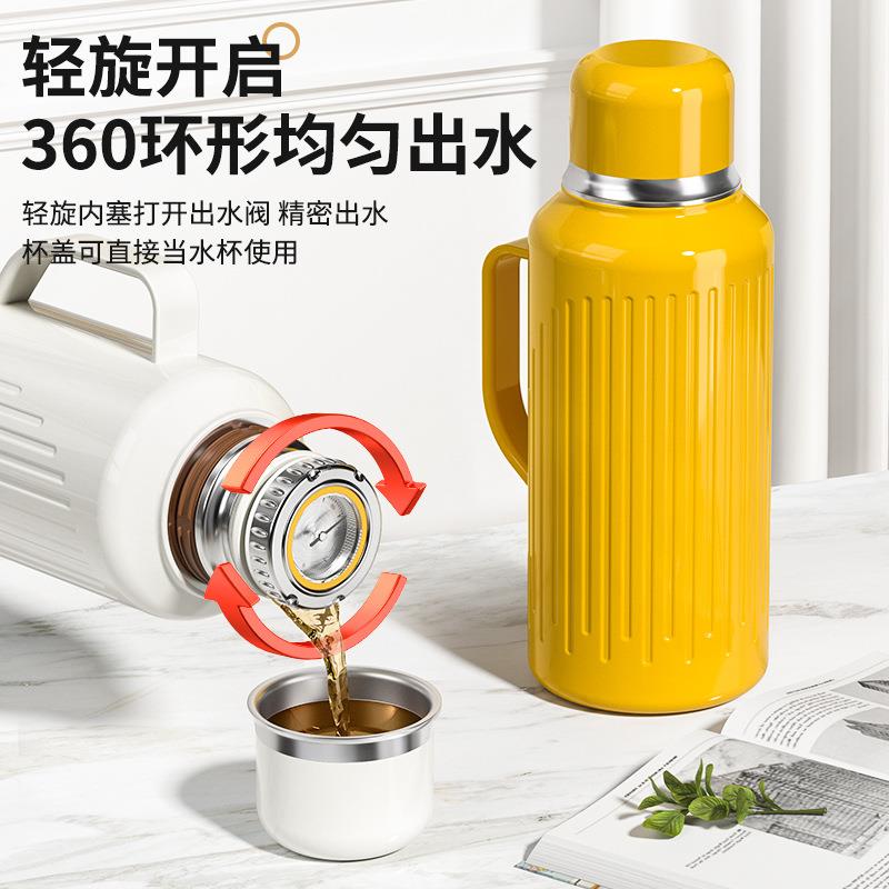 机械显温保温杯大容量保温水壶316不锈钢焖茶壶茶水分离杯热水瓶