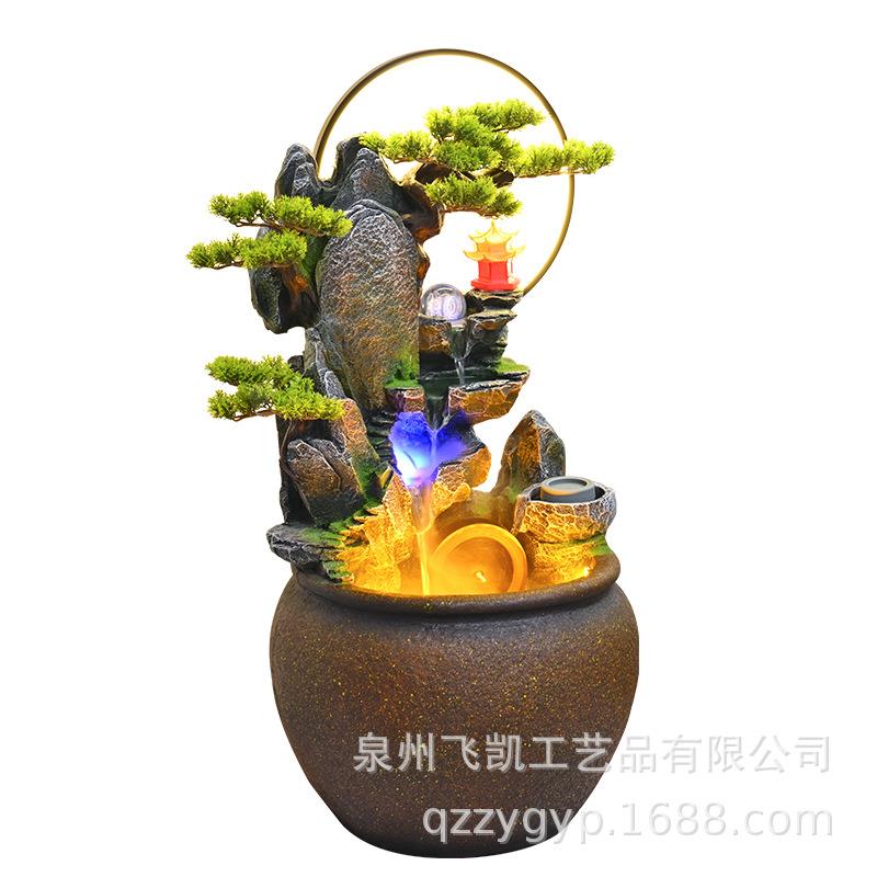 假山喷泉葫芦流水摆件循环水鱼缸客厅办公室招财落地装饰景观礼品