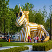 异形雕塑城市镂空发光抽象大广场飘带不锈钢景观地标户外大型摆件