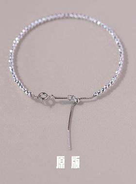 高档君君老树超级光952银手镯进口工艺每颗闪银珠个45刻面