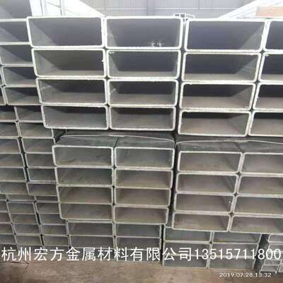 江苏国强镀锌方管镀锌方通Q235B50*100方管矩形管钢材大量供应